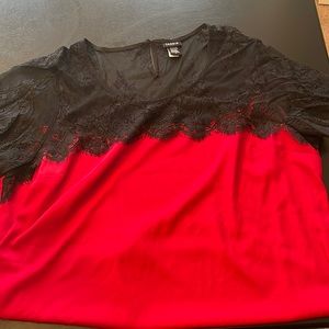 Red and Black laced top from Torrid!